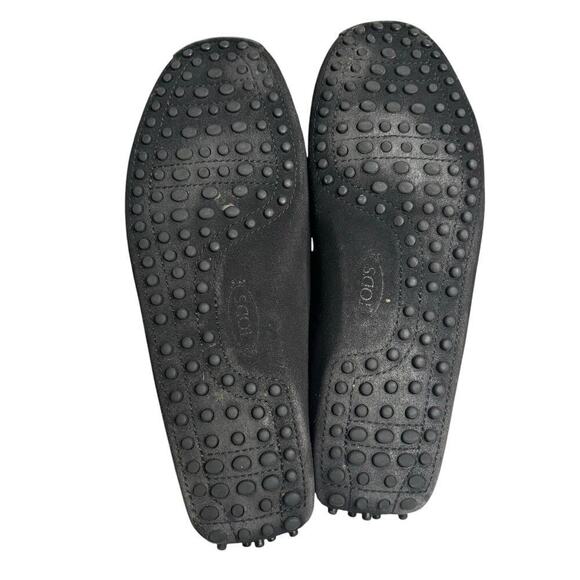 Tod's Suede Driving Loafer Shoes Black Size 7 - Picture 5 of 7